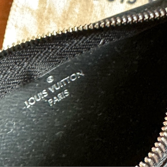 Louis Vuitton Damier Graphite Pochette Cles Wallet Coin Purse Key Pouch N60155 - Picture 11 of 15